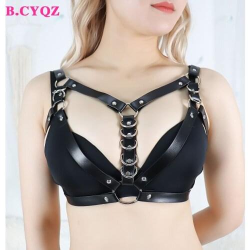 B.CYQZ Goth Costume Sexy Suspender Belt Harness Woman Lingerie Bondage Cage Harajuku Fashion Garter Stockings Adjustable Rave