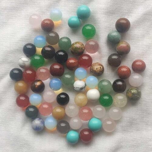 8mm Natural stone mix round ball shape no hole beads for jewelry accessories making wholesale 50pcs/lot free shipping