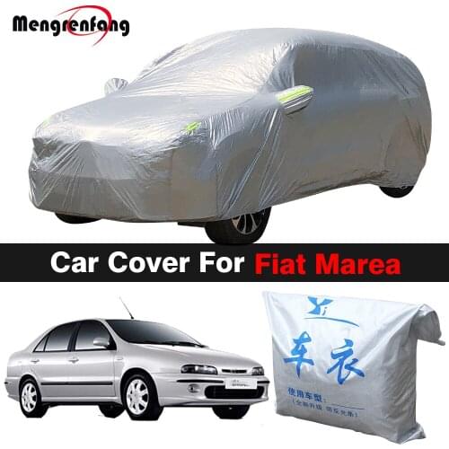 Full Car Cover Auto Outdoor Anti-UV Sun Shade Rain Snow Protection Dust Proof Cover For Fiat Marea Sedan Estate
