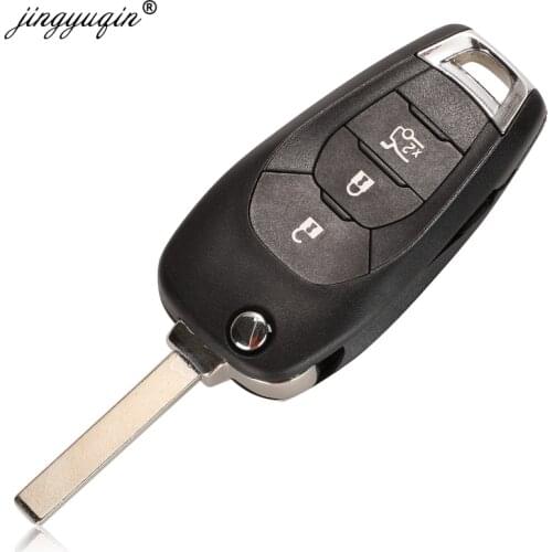 Jingyuqing New Folding Modified 3 Button Remote Key Shell Fob For Chevrolet Cruze 2014-2018 Flip Key Case Replacement