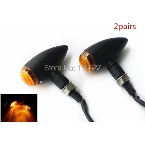 Black Bullet Mini Turn Signals for Honda CB Shadow VStar XS GS Vulcan VN Cruiser