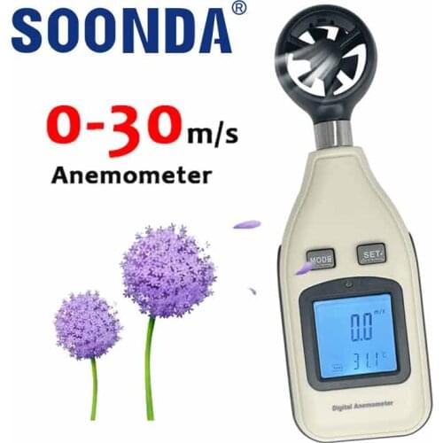 2-in-1 Digital Anemometer Measure Wind Speed,Temperature,Chill,Wind Senor Physical Measuring Instruments Air Anemometer Speed