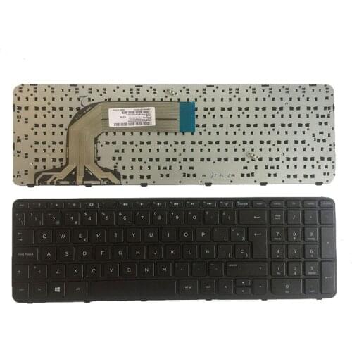 Spanish laptop Keyboard for HP Pavilion 17 17E 17N 17-N 17-E R68 AER68U00210 710407-001 720670-251 725365-251 Black with frame