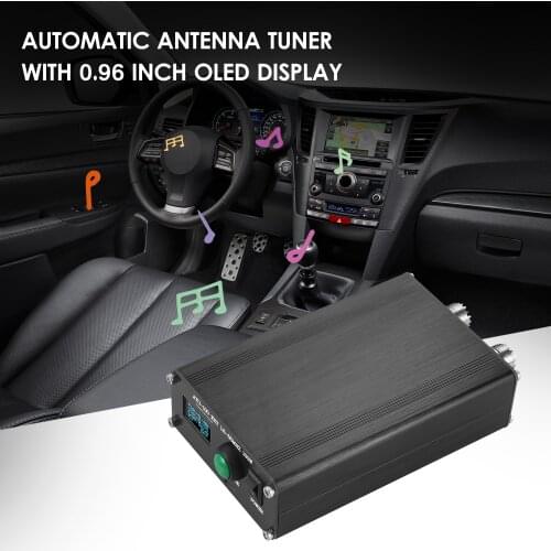 KKmoon Automatic Antenna Tuner ATU-100 EXT 1.8-55MHz 100W Shortwave Antenna Tuner with 0.96 Inch OLED Display Built-in Battery