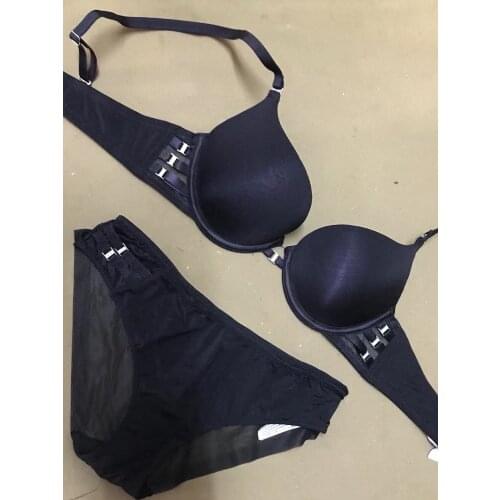 New ladies gather bra set, fashionable sexy glossy underwear set, womens comfortable casual fashionable underwear