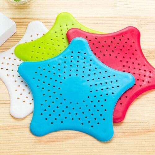 Creative Five-pointed Star Sink Anti-clogging Floor Drain Sewer Filter Screen Starfish Silicone Floor Drain