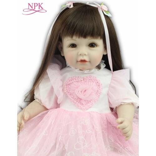 NPKCOLLECTION 50cm real reborn boneca Baby vinly Doll Children lifelike Toys girls 20 inch Dress doll Gifts Christmas Birthday