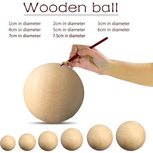 Natural Ball Round Spacer Wood Beads Eco-Friendly Wooden Beads for Jewelry making bracelet Crafts DIY Findings No Hole