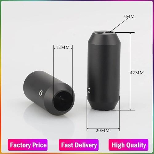 New 4x HIFI Audio Pants Y Splitter RCA Cable Speaker Cable Wire pant alluminium 12mm to 2*5mm boot