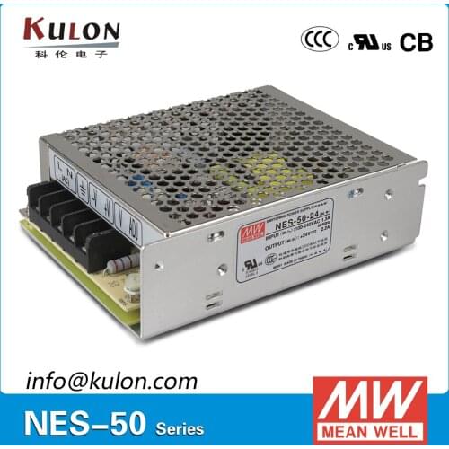 Original Meanwell NES-50-24 AC to DC Single Output 52W 24V 2.2A Mean well Power Supply Unit NES-50