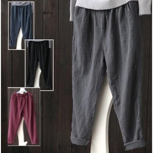 QPFJQD Women's Linen Trousers