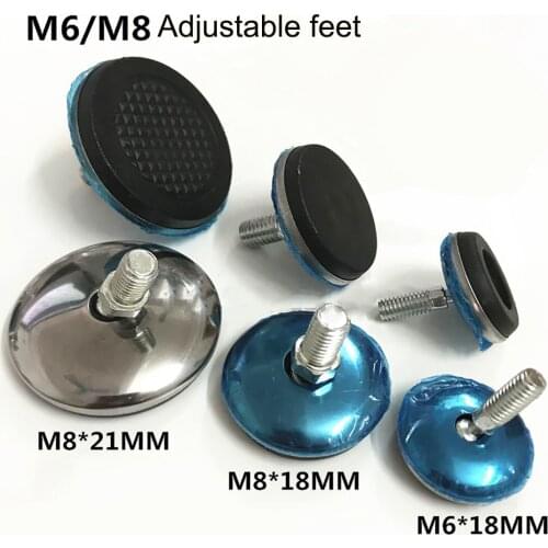 M6 M8 Adjustable Feet Pad Dia 28mm 37mm 49mm Furniture Leg Table Leveling Universal Joint Feet Pad Screw