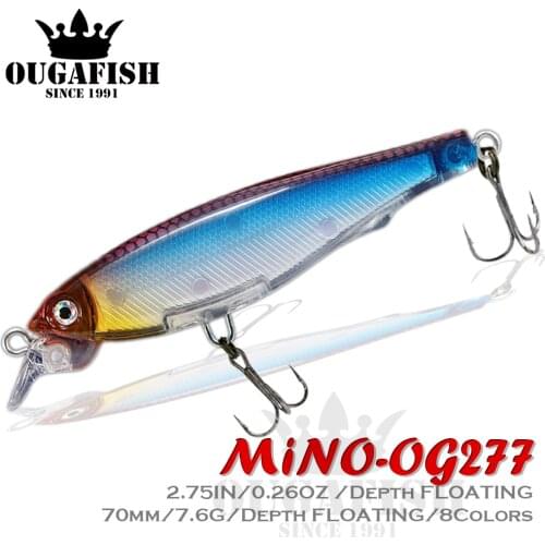 Minnow Fishing Lure Weights 7.6g/70mm Tackle Baits Jerkbait Pesca Saltwater Lures Floating Topwater Fake Bait Whopper Bait 2021