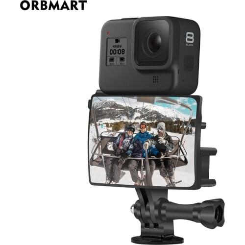 Selfie Vlog Mirror for GoPro Hero 8 Vlogging Flip Screen Cold Shoe Mount for Go Pro 7 6 5 Yi Mijia SJCAM Accessories