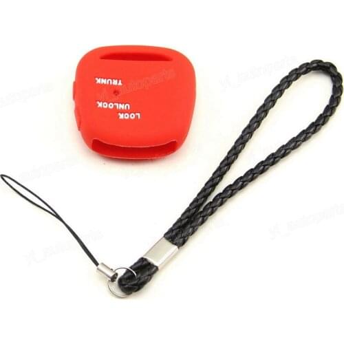 Red Silicone Case Cover For Toyota Carina Estima Remote Key 2 Side Buttons 2BT Harrier