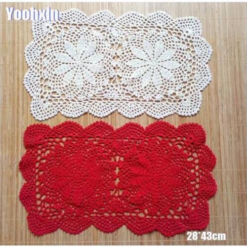 Modern cotton placemat cup coaster mug kitchen Christmas dining table place mat cloth lace Crochet tea coffee doily drink pad