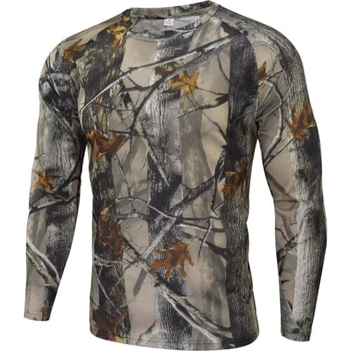 Outdoor sports camouflage long-sleeved physical round collar military training clothing summer quick-drying cycling jerseys