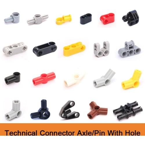 Technical Connector Axle/Pin With Hole Building Blocks Brick MOC Parts Toy For Kids Machine Educational Robot Gift 10pcs/Lot