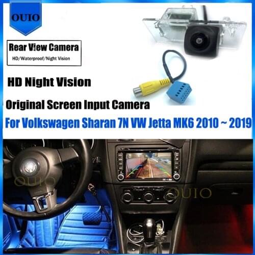 HD fisheye Rear Camera For Volkswagen Sharan 7N VW Jetta MK6 2010 ~ 2019 Original Screen Input Backup Parking Reversing Camera