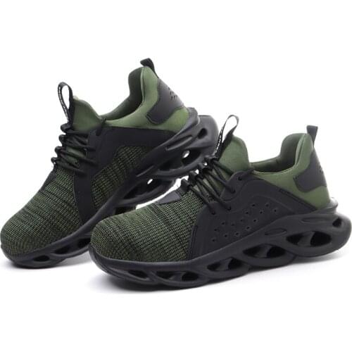 New exhibition Safety shoes men breathable anti-smashing anti-piercing work Boots steel toe cap outdoor protective labor Sneaker