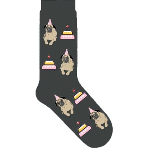 Women dog pug socks birthday doggie cartoon socks adult 50 pairs/lot wholesale