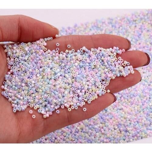 2mm Pearly Japan Delica Beads 10/0 Uniform Glaze Plated Glossy Glass Seedbead Charm For DIY Hand Craft Garments Sewing Suppliers