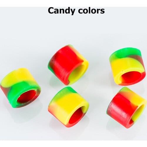 5 Pcs/Lot Soft Flexible Gel Rubber Float Stopper Fishing Rod Clip Stop Tackle O Rings Ring Anti-skid Sleeve Non skid rubber Pole