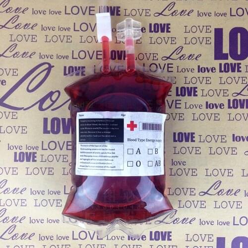 5pc empty transparent transparent medical PVC material reusable blood energy drink bag Halloween vampire mail bag props