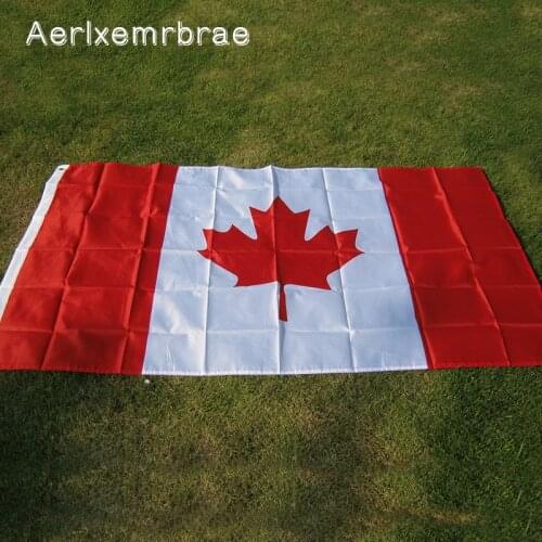 Free Shipping aerlxemrbrae flag great Canadian Flag banner flag 5*3FT 90*150cm Canada national polyster Canada flag