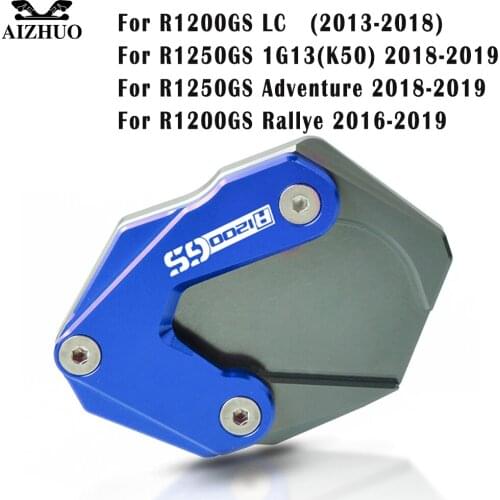 Motorcycle Foot Side Stand Extension Pad Support Kickstand Plate Enlarge For BMW R1200 GS R 1200 GS R1200GS Rallye 2016-2019 17