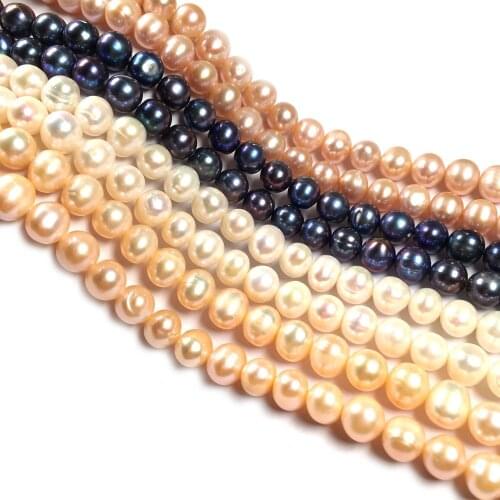 Natural Freshwater Pearl Beading Round Isolation Bead Punch Loose Beads For jewelry making DIY Necklace Bracelet Accessories