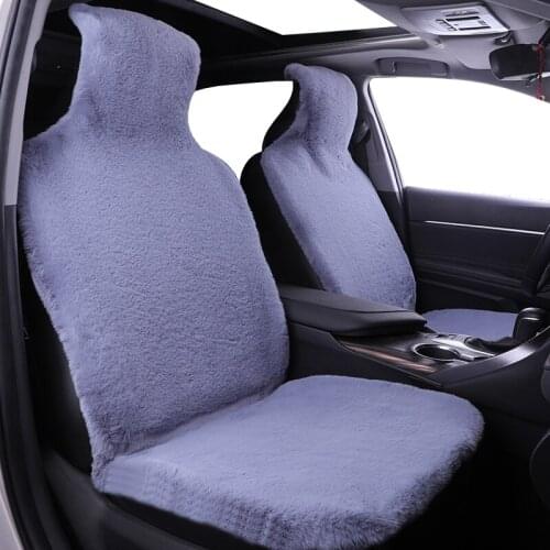 Winter Warm Car Seat Cover High Low Wool Luxury Car Seat Covers (White) Back Part Fur Car Interior Accessories Universal Fit