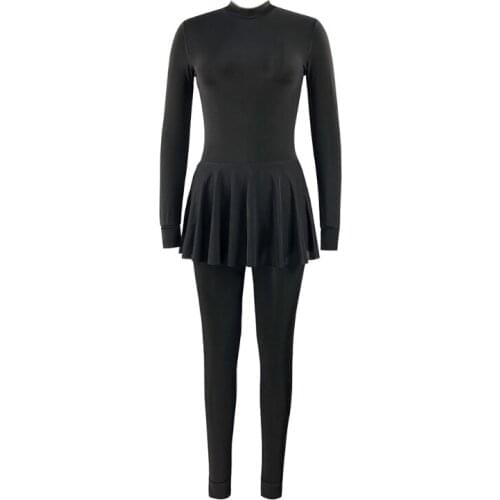 Black Swimming Suit For Burkini Muslim Fashion Swimwear Women Swimsuit Long Sleeve One-piece Swimsuit Burkini Set