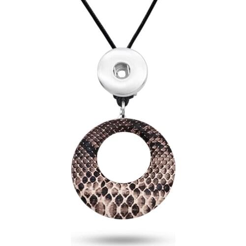 Eyeglass Holder PU leather 18mm 20mm Snap Button Necklace DIY Jewelry KD300