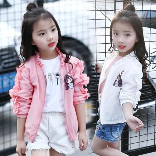 Children clothes 2017 new girls coat kids summer chiffon sun protection cardigan jacket uv sunscreen shirts child cartoon tops
