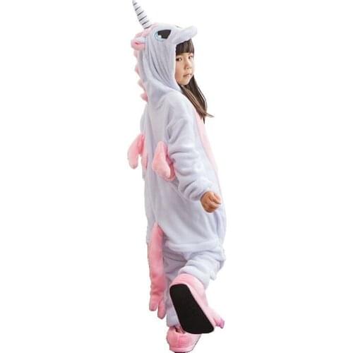 Kids Boy Girl Halloween Homecoming Party Costume Animal Anime Pink Unicorn Cosplay Costume Zipper Hoodie Onesie Unicornio Pajama