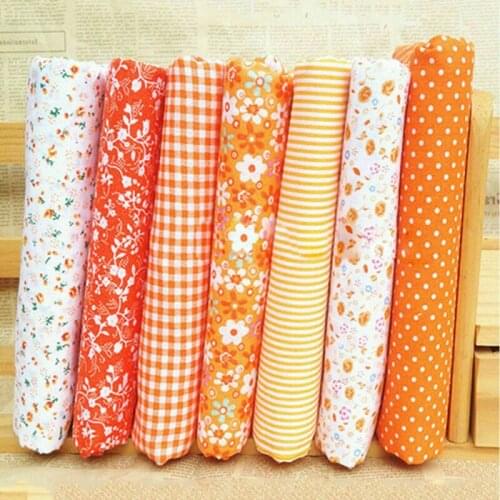 Mix 7 kinds 25cmx25cm Cotton Fabric Printed Cloth Sewing ting Fabrics for Patchwork Needlework DIY Handmade Material