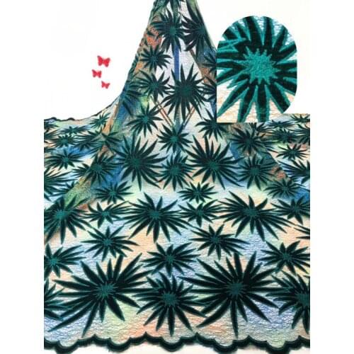 Pretty design SYJ-98512 embroidered tulle mesh lace fabric with for fashion dress