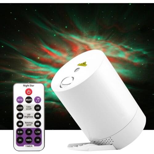 Night Light Starry Sky Projector Water Wave Lamp LED Star Music Rotating Remote Control Bluetooth Bedroom Decorat Bedside Lamp