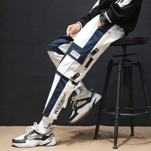 2020 Men Multi-pocket Harem Hip Pop Pants Trousers Streetwear Sweatpants Hombre Male Casual Fashion Cargo Pants Men Jogger Pants