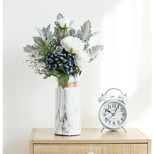 Nordic Style Vases Desktop Ornaments Ceramics Flower Arrangements Living Room Vases Elegant Creative Jarrones Room Decor DI50HP