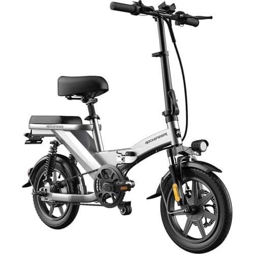14 Inch Folding Electric Bicycle For Adults 2 Wheels Electric Bicycles 350W 48V 20AH Portable Lightweight Carbon Electric Bike