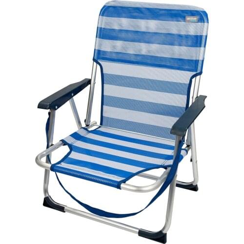 Folding Beach Chair fixed aluminum Aktive Beach 55x34x71 cm with handle, Beach chairs, folding camping chair, fixed chair