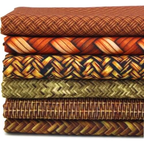 Bamboo Rattan Print Fabric For DIY Sewing Quilting Fashion Dress Making Material For Baby&Child And Dolls