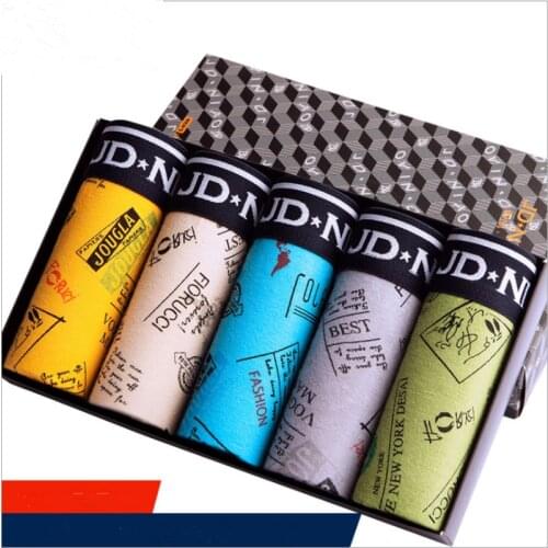 5pcs/Lot Underwear Men Cotton Boxer Homme Brand Underpants Male Panties Sexy Set Breathbale Man Pack Shorts Large Size L-3XL