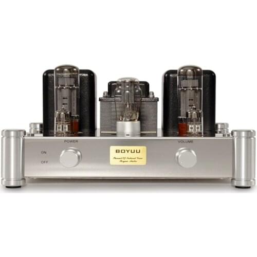 2021 REISONG A10 high-power tube amplifier 5Z4PJ+6N2+EL34×2 stainless steel shell with enlarged ring output 2×12W AC220V