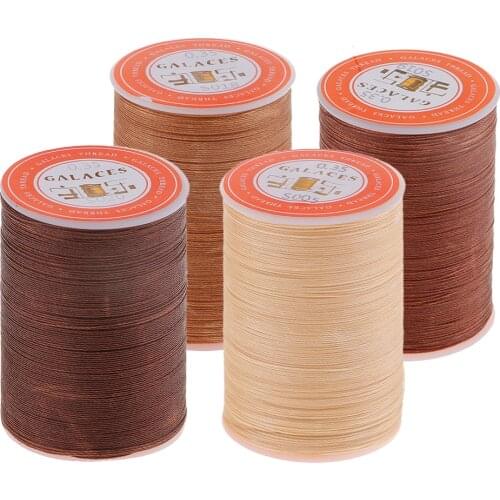 4 Rolls 300 m 0.35 mm Durable Round Waxed Thread Wax String Leather Sewing Stitching Jewelry Craft