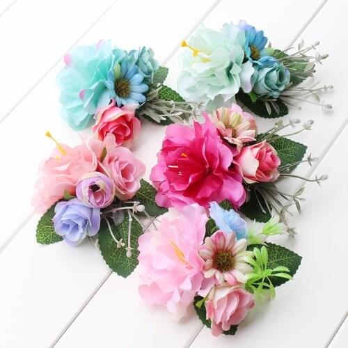 Multi color Hair Clip in Womens Hair Accessories Hairpins Female Girls Pony Floral Headwear wedding Woman Hair Ornament
