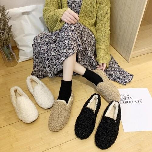 Winter New Fashion Plush and Velvet Shoes Female Wear Wild Thick Warm Snow Boots A Pedal Casual Plush Shoes Boots Women U12-78