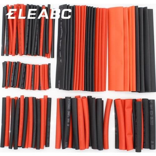 150 PCS 7.28m Black And Red 2:1 Assortment Heat Shrink Tubing Tube Car Cable Sleeving Wrap Wire Kit
